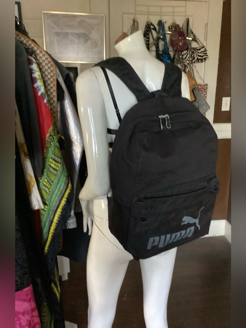 Puma Black Logo Backpack unisex